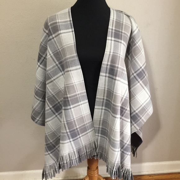 Eivissa Jackets & Blazers - Eivissa Plaid Reversible Poncho NWT